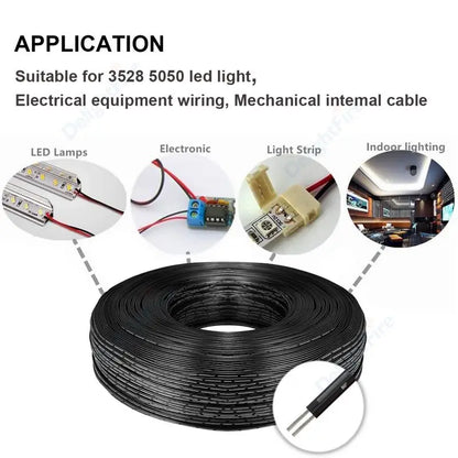 2Pin 12V Auto Electronic Wires 28-16 AWG for LED Strips and RC Cars by 54Grid - Renewable Energy Store