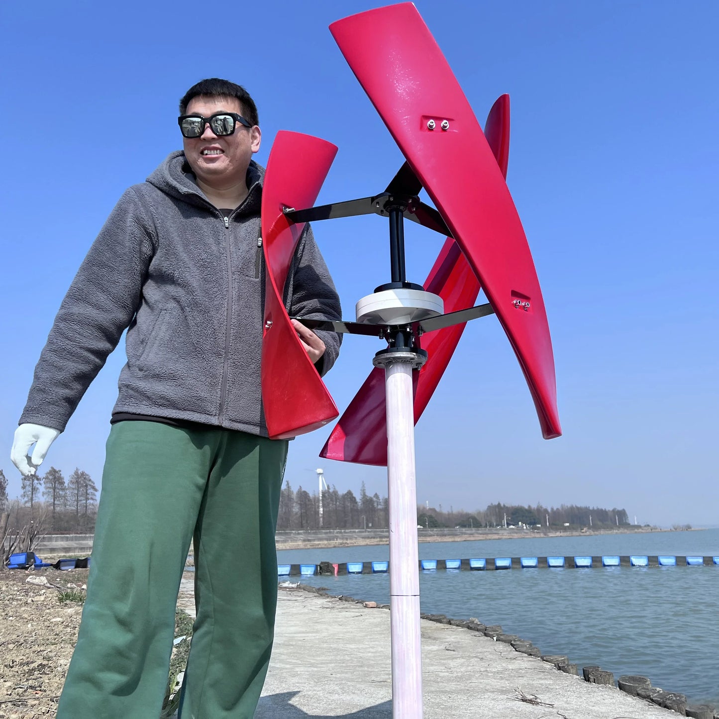 New Arrival Facotry 400W 500W 600W 12V/24V/48V Vertical Axis Wind Turbine Generator MPPT Controller Free Energy For Home Use by 54Grid - Renewable Energy Store