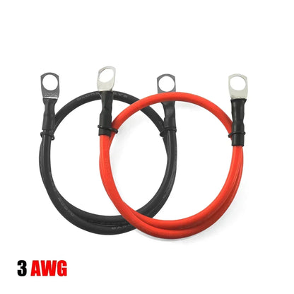 3AWG Battery Inverter Silicone Cable with M6 M8 M10 Lugs by 54Grid - Renewable Energy Store