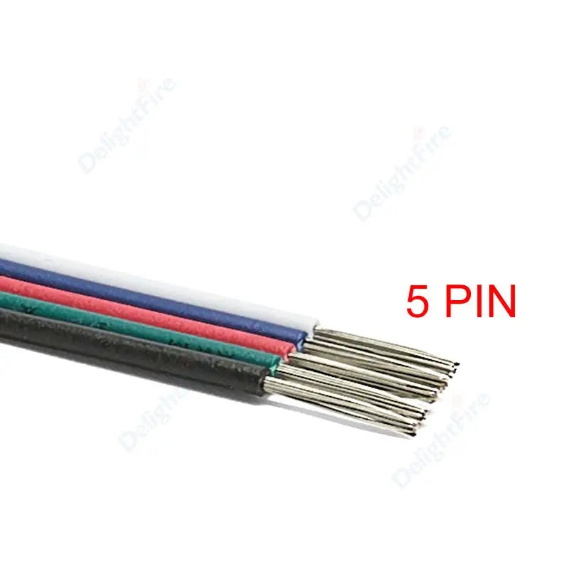 22 20 18 AWG 5Pin 12V Electronic Cable for RGBW LED Strip Lights by 54Grid - Renewable Energy Store