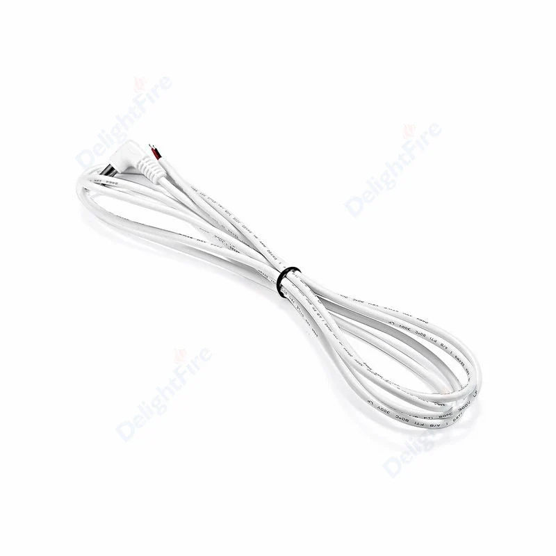 22AWG 3A 12V DC Power Pigtail Cable Male Female 5.5mm 2.1mm Barrel Jack 90 Degree Right Angle by 54Grid - Renewable Energy Store