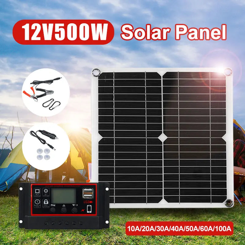 400W Flexible Solar Panel 12V Battery Charger Dual USB Power Bank for Phone Car Yacht RV by 54Grid - Renewable Energy Store