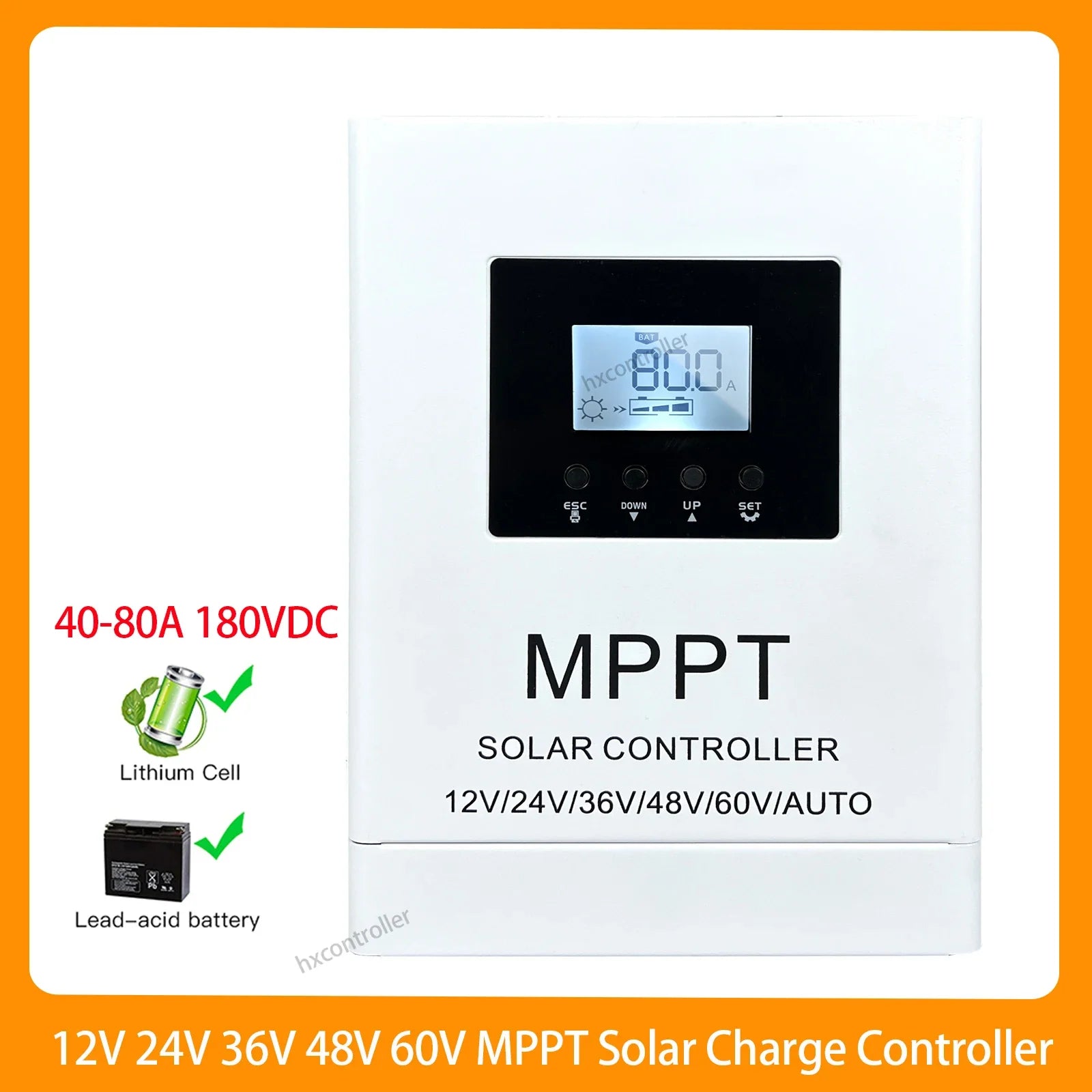 180VDC MPPT Solar Charge Controller 80A 60A 40A For Lithium Batteries by 54Grid - Renewable Energy Store
