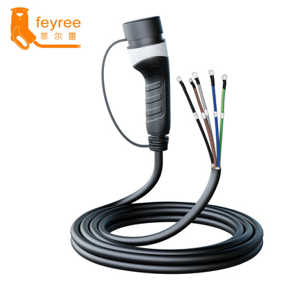 feyree EV Charger Plug Type2 Socket 5m Cable 16A 3.5kW 32A 7kW 1Phase for Car Side 16A 11kW 32A 22kW 3Phase for Electric Vehicle