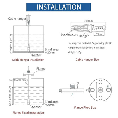 4-20mA Waterproof Integral Level Transmitter Controller Input Liquid Oil Water Level Sensor Controller Float Switch Mount Box