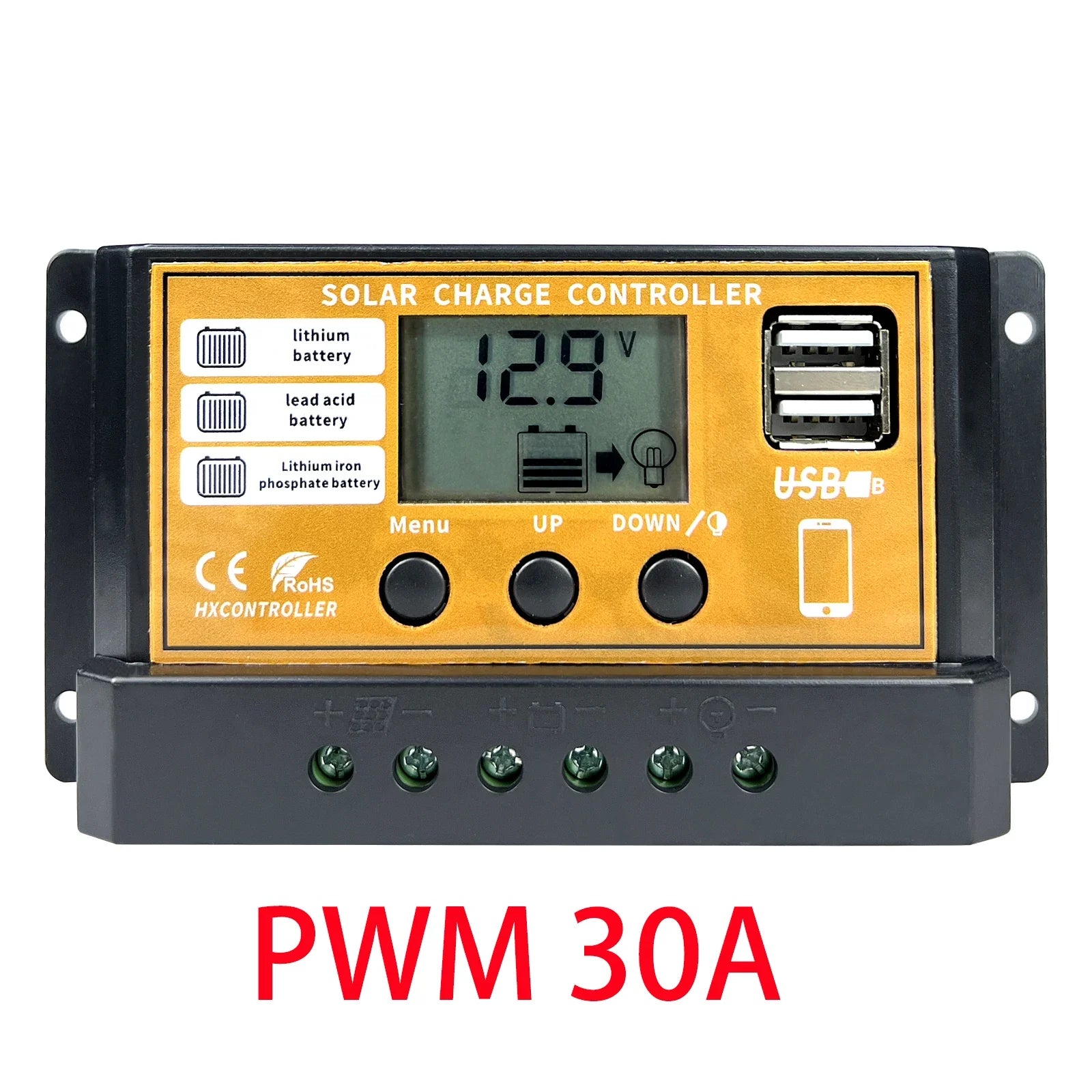 Colorful Display 12V 24V 10A 20A 30A 40A Solar Charge Controller by 54Grid - Renewable Energy Store