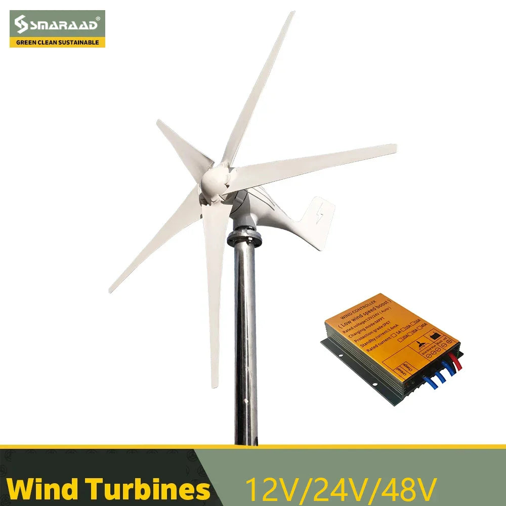 DIDITO 800W  1000W 12V 24V Wind Turbine Generator Complete Set Windmill MPPT/Charge Controller Small  Generador Electrico - 54Grid - Renewable Energy Store