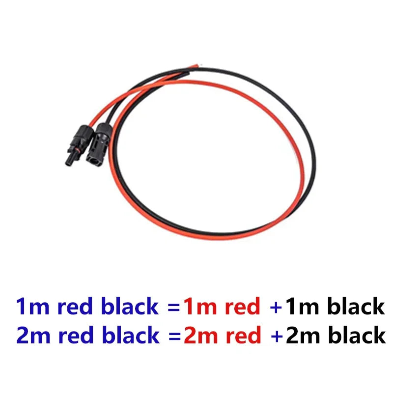 10AWG 6mm2 Tinned Copper Solar PV Extension Wires Set by 54Grid - Renewable Energy Store