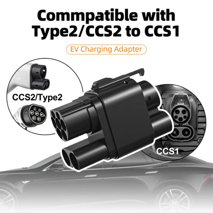 feyree CCS2 to CCS1 Adapter DC Fast EV Charging Adapter From CCS2 to CCS1 EV Charger CCS2 to CCS1 for Electric Vehicle Charger