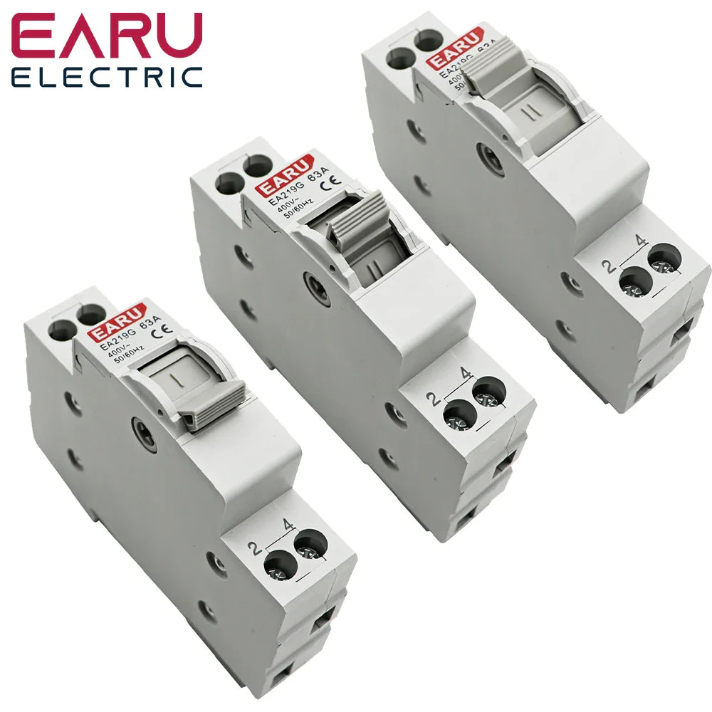 1P 2P 3P 4P 40A 63A MTS Dual Power Manual Transfer Interlock Circuit Breaker Din Rail Isolating Discounnecting Switch by 54Grid - Renewable Energy Store