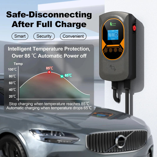 feyree NACS Smart EV Wallbox Charger 12kW 50A Single Phase Dynamic Load Balancing APP Control Charging Log EV Charging Station