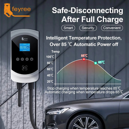 feyree EV Charger GB/T Socket Dynamic Loading Balance Charging Station 7kW 11kW 22kW APP Control for Electric Car EVSE Wallbox