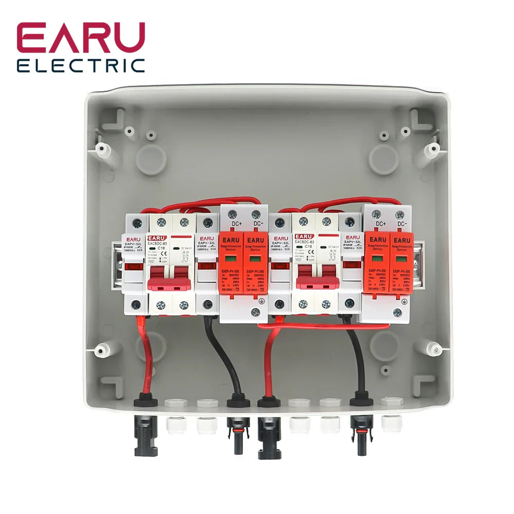 500V 2 Input 2 Output 2 String For Off Grid Solar Energy System Photovoltaic Array Solar PV Combiner Box DC Circuit Breaker by 54Grid - Renewable Energy Store
