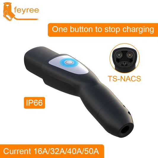 feyree TS-NACS Socket Electric Car Charger EV Charger for Tesla Plug 16A 32A 40A 50A Current Electric Car Side for Model 3 X Y S by 54Grid - Renewable Energy Store