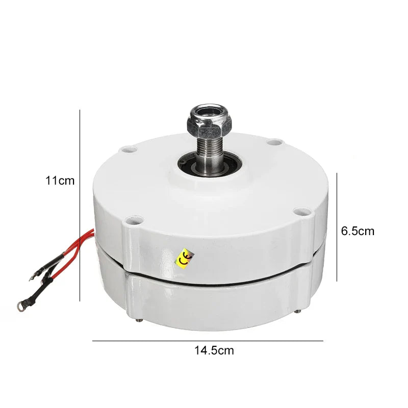 Wind Generators 100W 200W 300W 12V 24V 3 Phase Gearless Permanent Magnet AC Alternators For Wind Water Turbine For Home Use by 54Grid - Renewable Energy Store