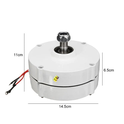 Wind Generators 100W 200W 300W 12V 24V 3 Phase Gearless Permanent Magnet AC Alternators For Wind Water Turbine For Home Use by 54Grid - Renewable Energy Store
