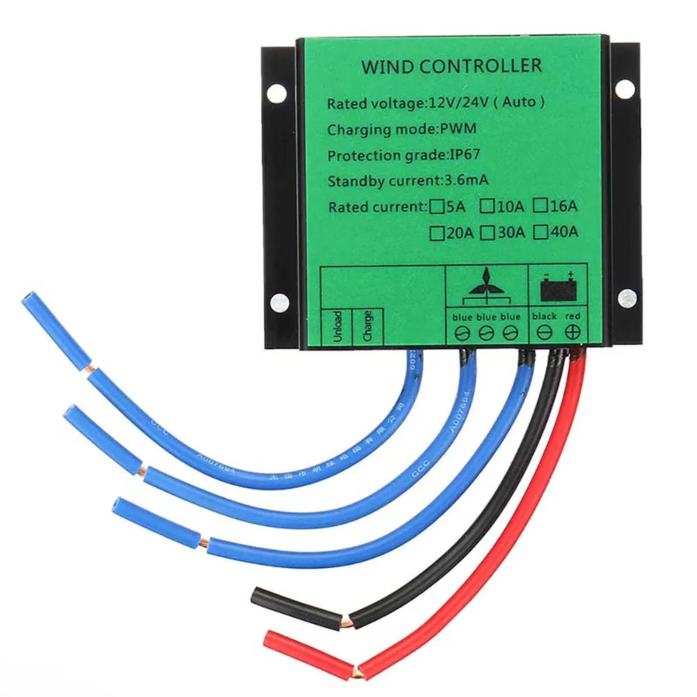 MPPT 100w -1000W Waterproof PWM Wind Turbine Charge Controller 10A 40A Low Wind Speed Regulator Voltage Boost 12V 24V AUTO 48V by 54Grid - Renewable Energy Store