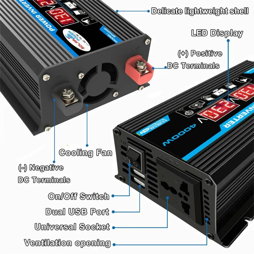 12V to 110V/220V Solar Panel System 4000W Inverter Kit by 54Grid - Renewable Energy Store