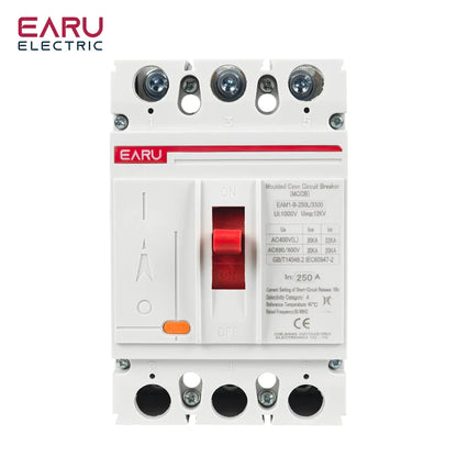 3P 4P AC 400V 100A-250A MCCB Solar Moulded Case Circuit Breaker Overload Protection Switch Protector for Solar PV Photovoltaic