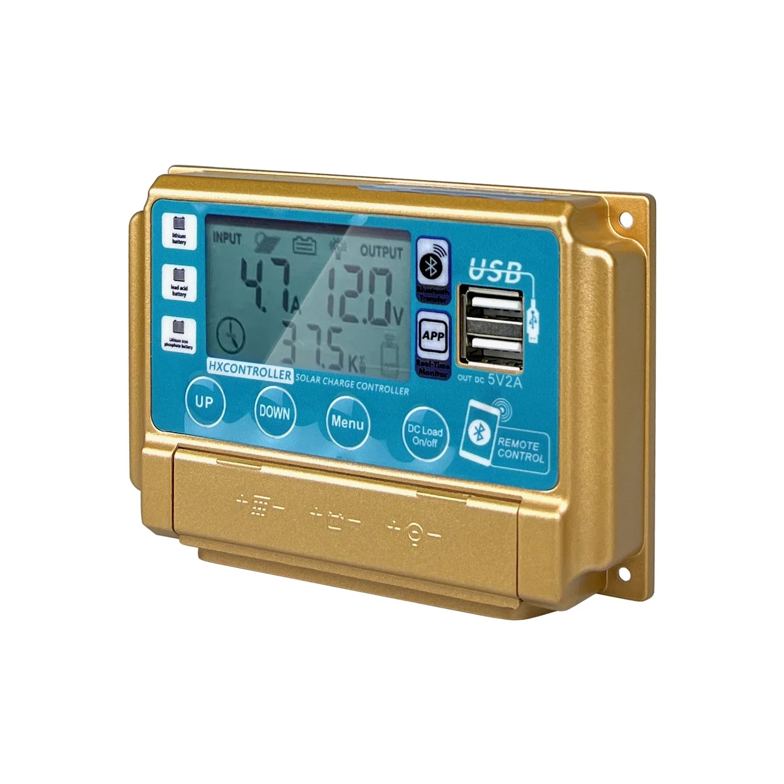 12V/24V 30A/40A/50A/60A Solar Panel Controller Bluetooth LCD Display by 54Grid - Renewable Energy Store