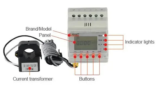 Acrel ACR10R-D16 Bidirectional Single Phase Energy Meter with 120A Split Core Ct RS485 Modbus-RTU for Solar Solis Inverter by 54Grid - Renewable Energy Store