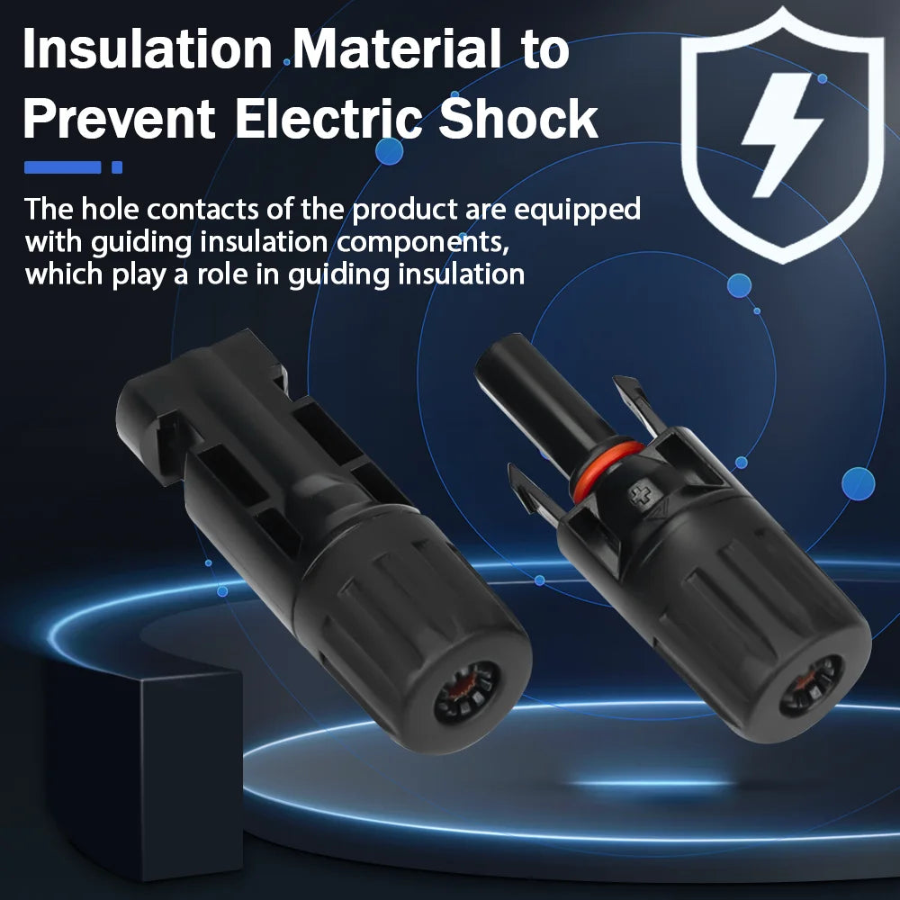 5 Pairs Connectors DC 1000V 30A Panel Branch PV Photovoltaic Wire/Board Terminal Box Inverter IP67 Waterproof and Spanner
