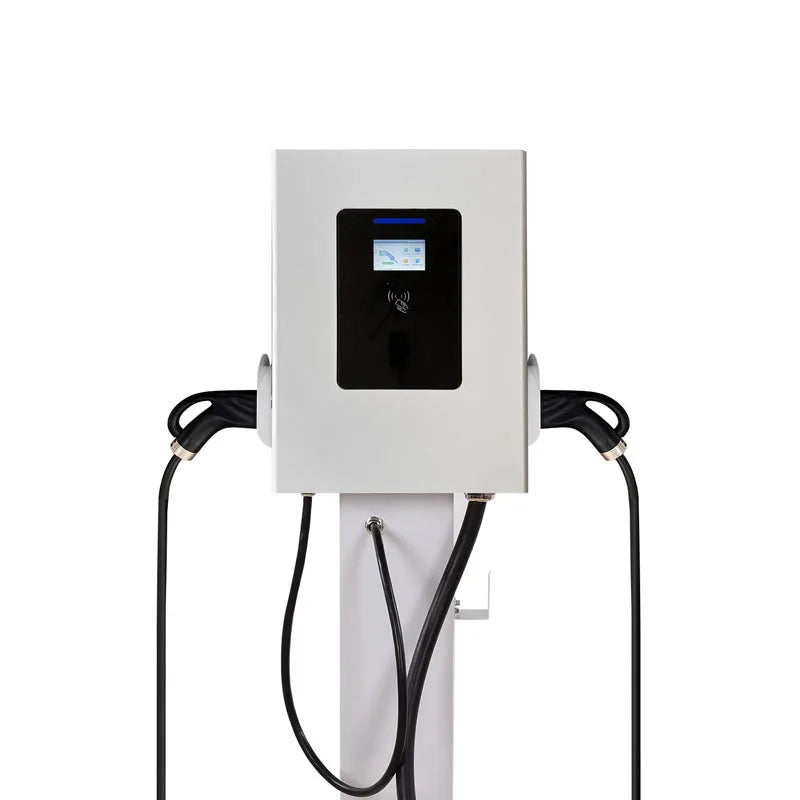 New DC EV Charger WallBox Double Gun 40/60/80kW Output Power With 5m Cable Length CCS2 GBT Plug
