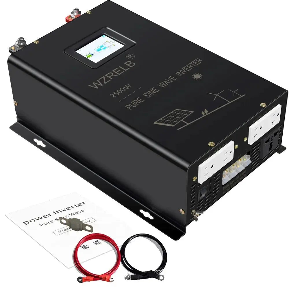 2500W Split phase Pure Sine Wave Inverter 24V/36V/48V/72V/96 DC to 110/220V,120/240V AC Converter Solar Panel Power Bank Battery - 54Grid - Renewable Energy Store
