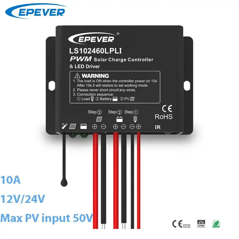 EPEVER PWM Solar Charge Controller Built In LED Constant Current Driver Multiple Load Control Modes For LED Lighting 10A 20A - 54Grid - Renewable Energy Store