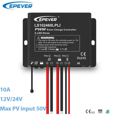 EPEVER PWM Solar Charge Controller Built In LED Constant Current Driver Multiple Load Control Modes For LED Lighting 10A 20A - 54Grid - Renewable Energy Store