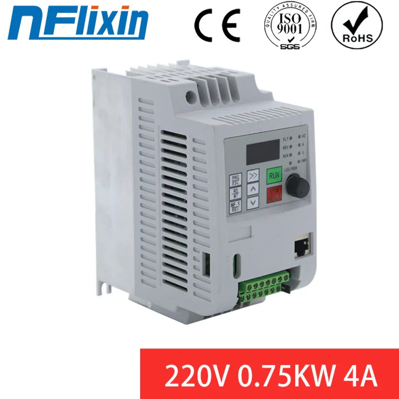 220V1.5KW 2.2KW 4KWSingle Phase input and 3 Phase Output Frequency Converter / Adjustable Speed Drive / Frequency Inverter / VFD by 54Grid - Renewable Energy Store