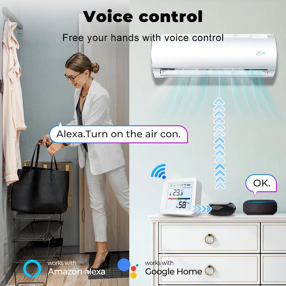 Tuya New WiFi Temperature Humidity Sensor Smart Life Backlight Hygrometer Thermometer Sensor Support Alexa Google Home Assistant by 54Grid - Renewable Energy Store