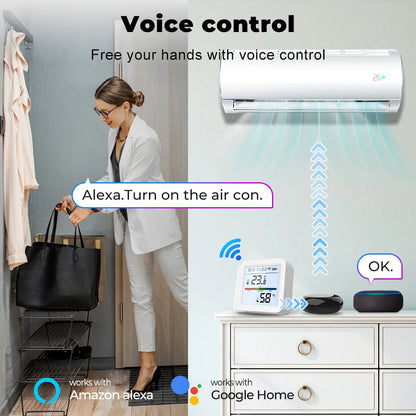 Tuya New WiFi Temperature Humidity Sensor Smart Life Backlight Hygrometer Thermometer Sensor Support Alexa Google Home Assistant by 54Grid - Renewable Energy Store