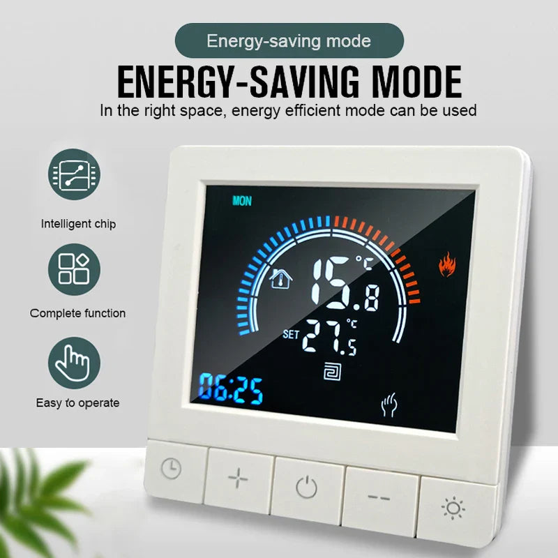 TUYA WiFi Smart Thermostat Temperature Controller For Electric Floor Heating Water Gas Boiler Digital LCD Display Wall Mounted by 54Grid - Renewable Energy Store