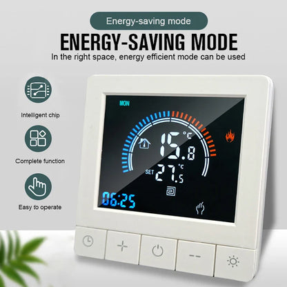 TUYA WiFi Smart Thermostat Temperature Controller For Electric Floor Heating Water Gas Boiler Digital LCD Display Wall Mounted by 54Grid - Renewable Energy Store