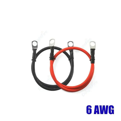 6AWG 16mm2 Inverter Silicone Wire Red Black with M6 M8 M10 Lugs by 54Grid - Renewable Energy Store