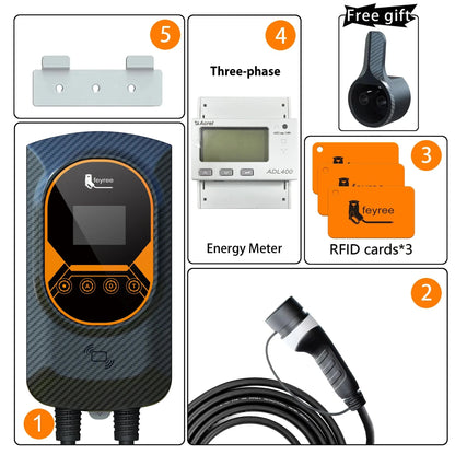feyree DLB EV Charger Wallbox Type 2 Home Charger Smart Energy Management Balance Charging Plan APP Control EVSE Charger Station