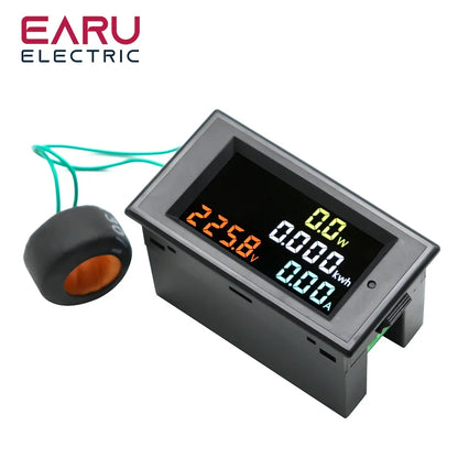 D69-2049 Digital Multimeter 100A AC 40-300V Electric Power Energy Voltmeter Ammeter Analyser Watt Volt kWh 220V LCD by 54Grid - Renewable Energy Store