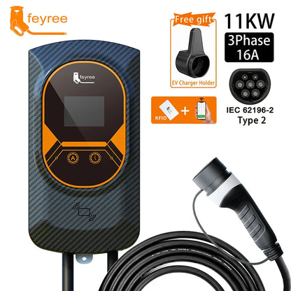 32A EVSE Wallbox Charger: Type2 Cable, 7.6/11/22KW Power, and APP Control for Electric Vehicle Charging - 54Grid - Renewable Energy Store