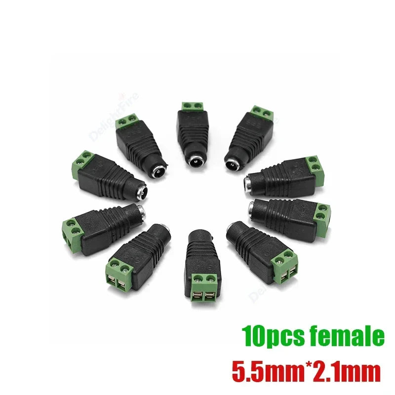 12V 3A DC Power Pigtail Cable 20 18 AWG Male Female Connector by 54Grid - Renewable Energy Store
