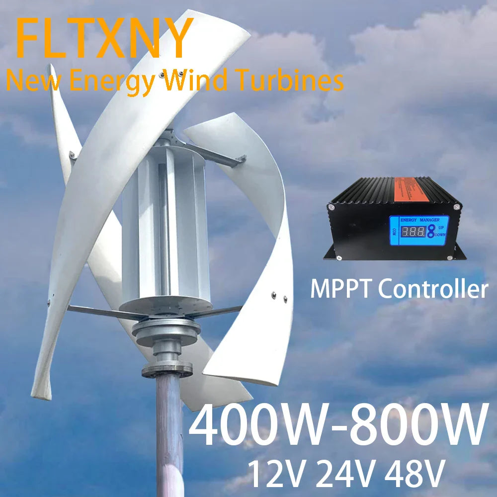 Sell Vertical Axis Residential Wind Turbine Generator Free Energy Power 1000W 24V 48V 3 Blades Windmill For Home Farm Street Use by 54Grid - Renewable Energy Store