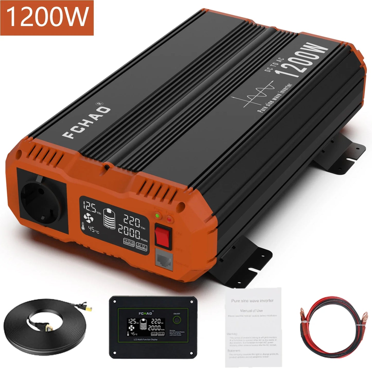 Pure Sine Wave Inverter 1200 - 3000 W DC 12/24/48V To AC 220/240V 50HZ - 54Grid - Renewable Energy Store