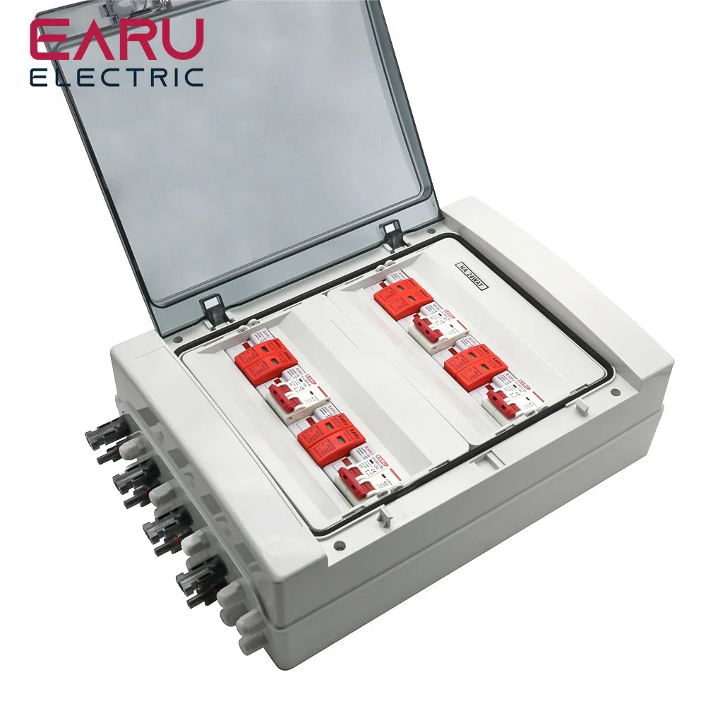 500V 4 Input 4 Output Solar photovoltaic PV Combiner Box With Lightning Protection DC Fuse MCB SPD Waterproof Box IP65 by 54Grid - Renewable Energy Store