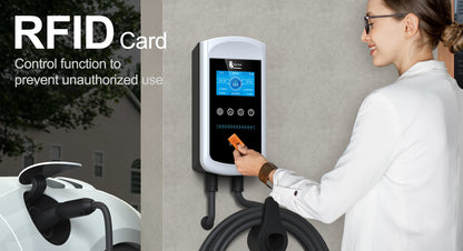 feyree Dynamic Load Balancing EV Charging Station 32A 7kW TS-NACS Charger Plug Car Charger EVSE Wallbox 9.6kW 12kW APP Control