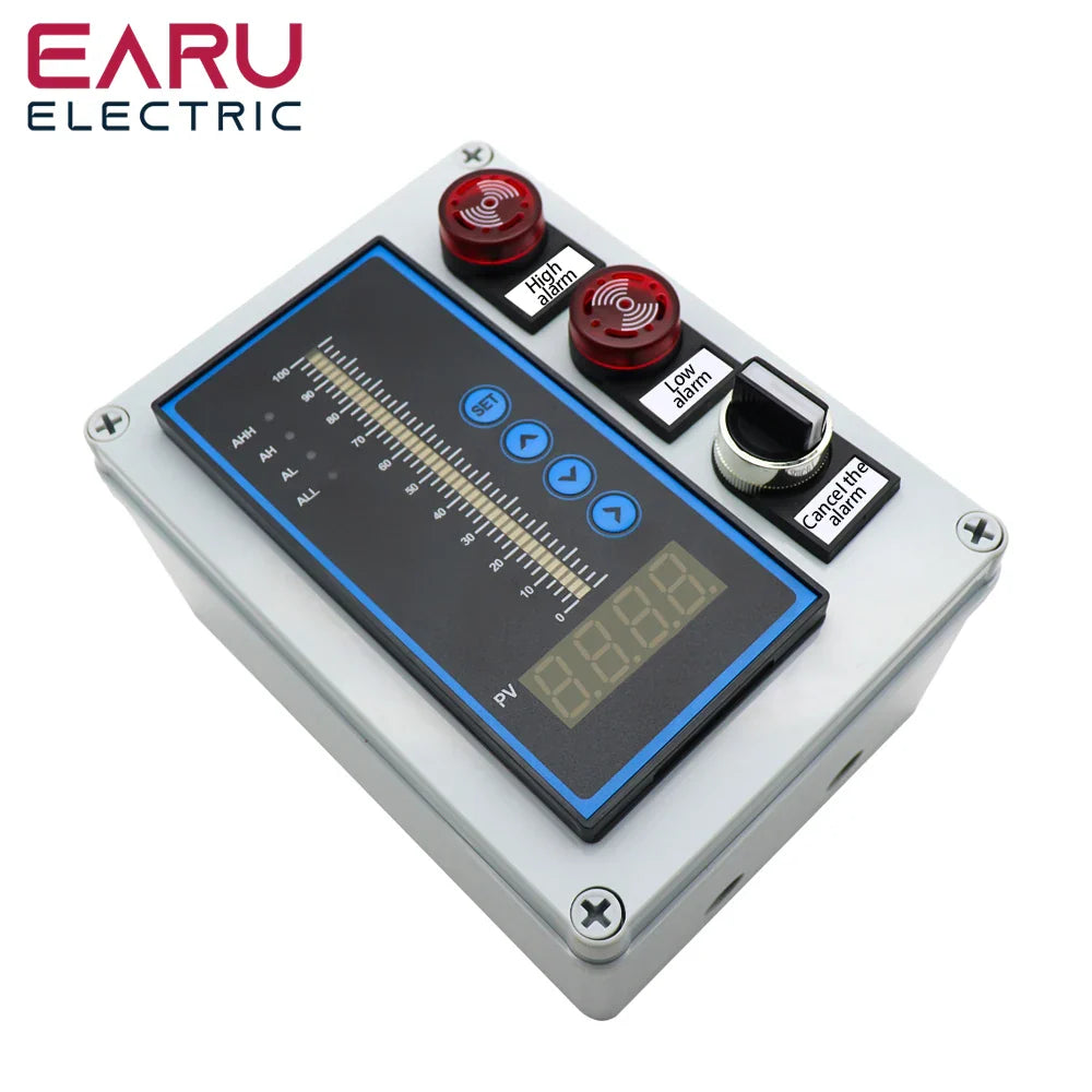 4-20mA Waterproof Integral Level Transmitter Controller Input Liquid Oil Water Level Sensor Controller Float Switch Mount Box