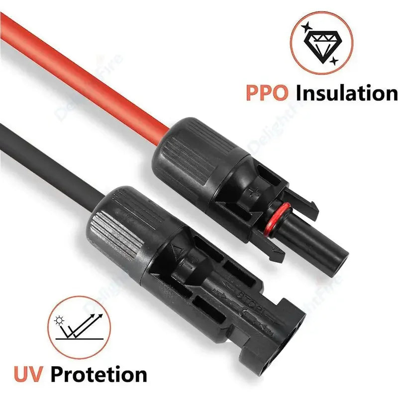 10AWG 6mm2 Tinned Copper Solar PV Extension Wires Set by 54Grid - Renewable Energy Store