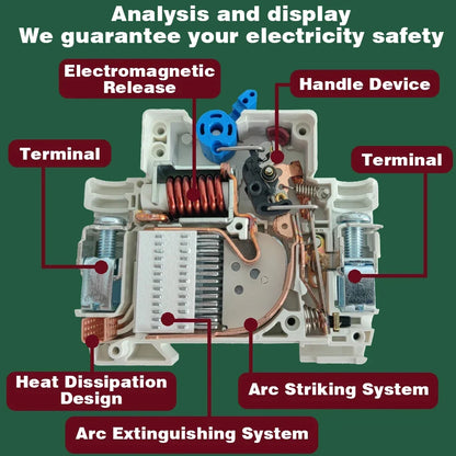 2P DC 1000V AC 400V MCB Solar PV Mini Circuit Breaker 6A-80A Overload Protection Short Circuit Protection  Switch Photovoltaic