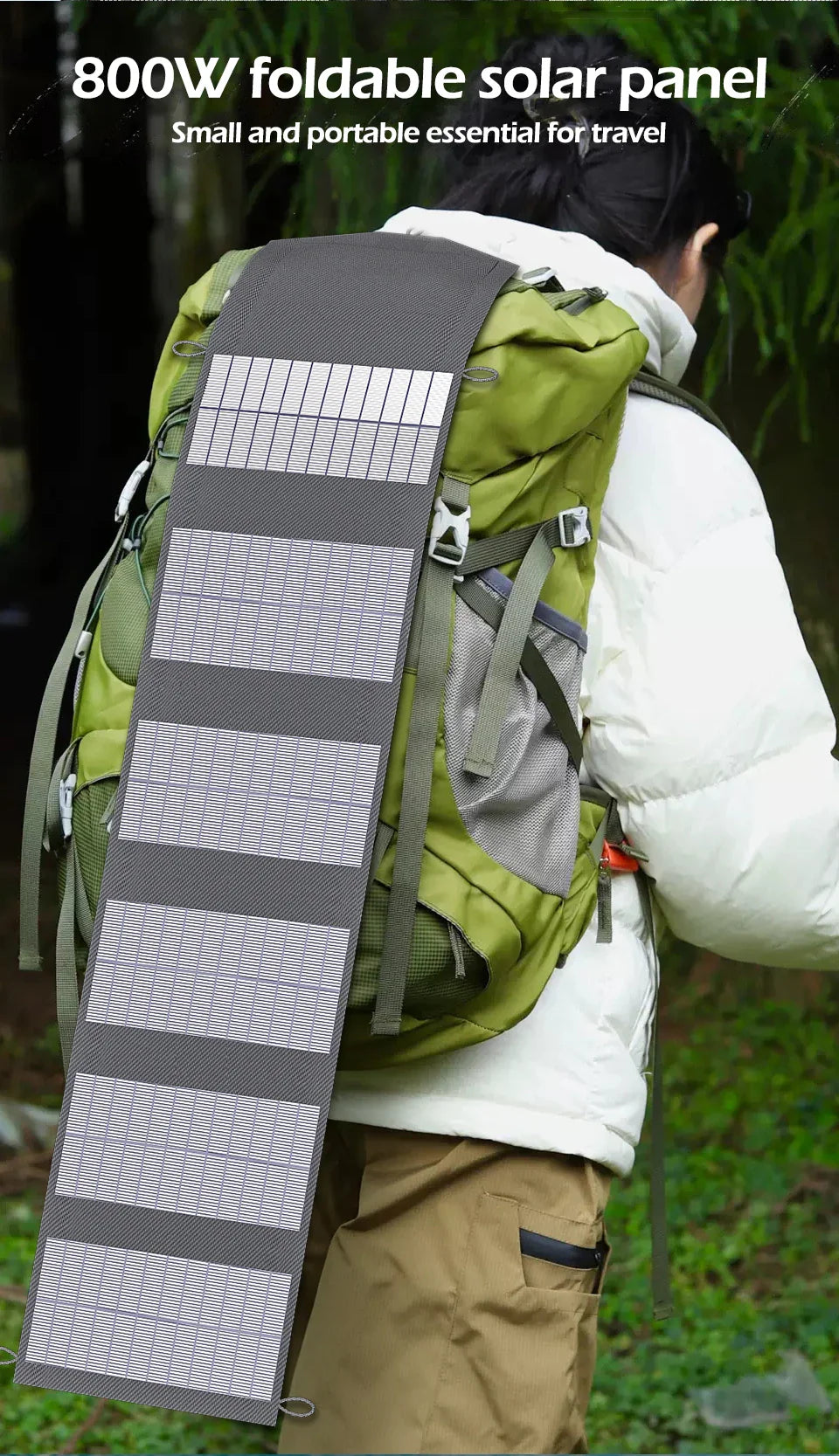 Portable Polysilicon Solar Panel Charger USB 800W 5V DC Foldable For Hiking And Camping by 54Grid - Renewable Energy Store