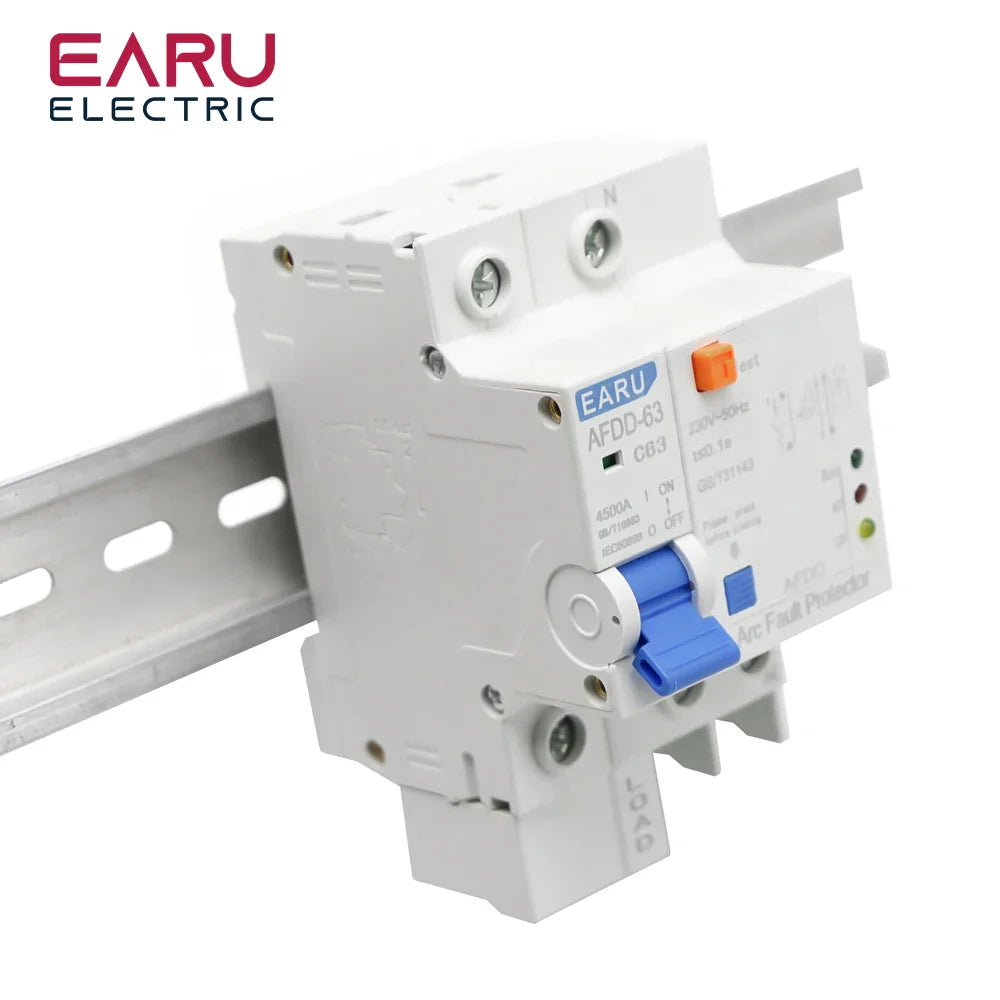 AFDD 63 220V 3P+N Fault Arc Protector Circuit Breaker Short Circuit Protection Overload Protection Leakage Protection RCBO MCB by 54Grid - Renewable Energy Store