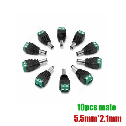 12V 3A DC Power Pigtail Cable 20 18 AWG Male Female Connector by 54Grid - Renewable Energy Store